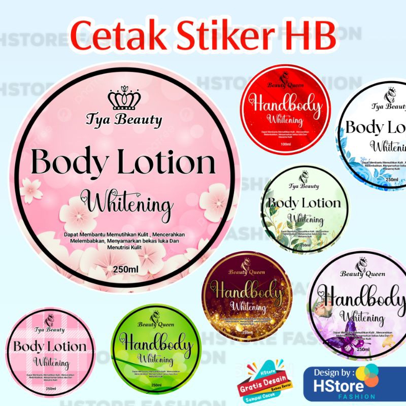 

Stiker Label Skincare Kosmetic Hb Lulur Gratis Desain