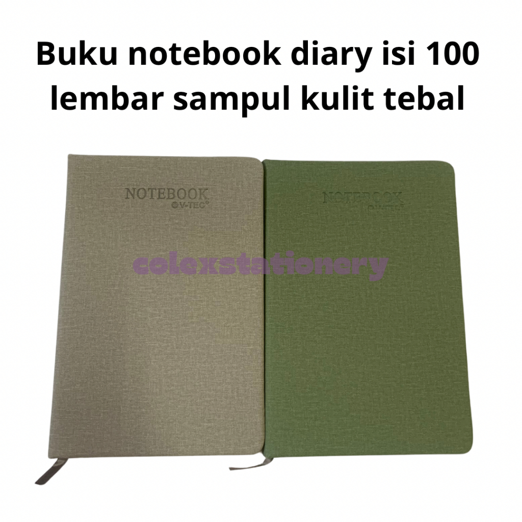 

Notebook Diary Cover Kulit Tebal / Journal Book A5 / Buku Tulis Catatan Agenda Warm Colour Isi 100 Sheets Vtec