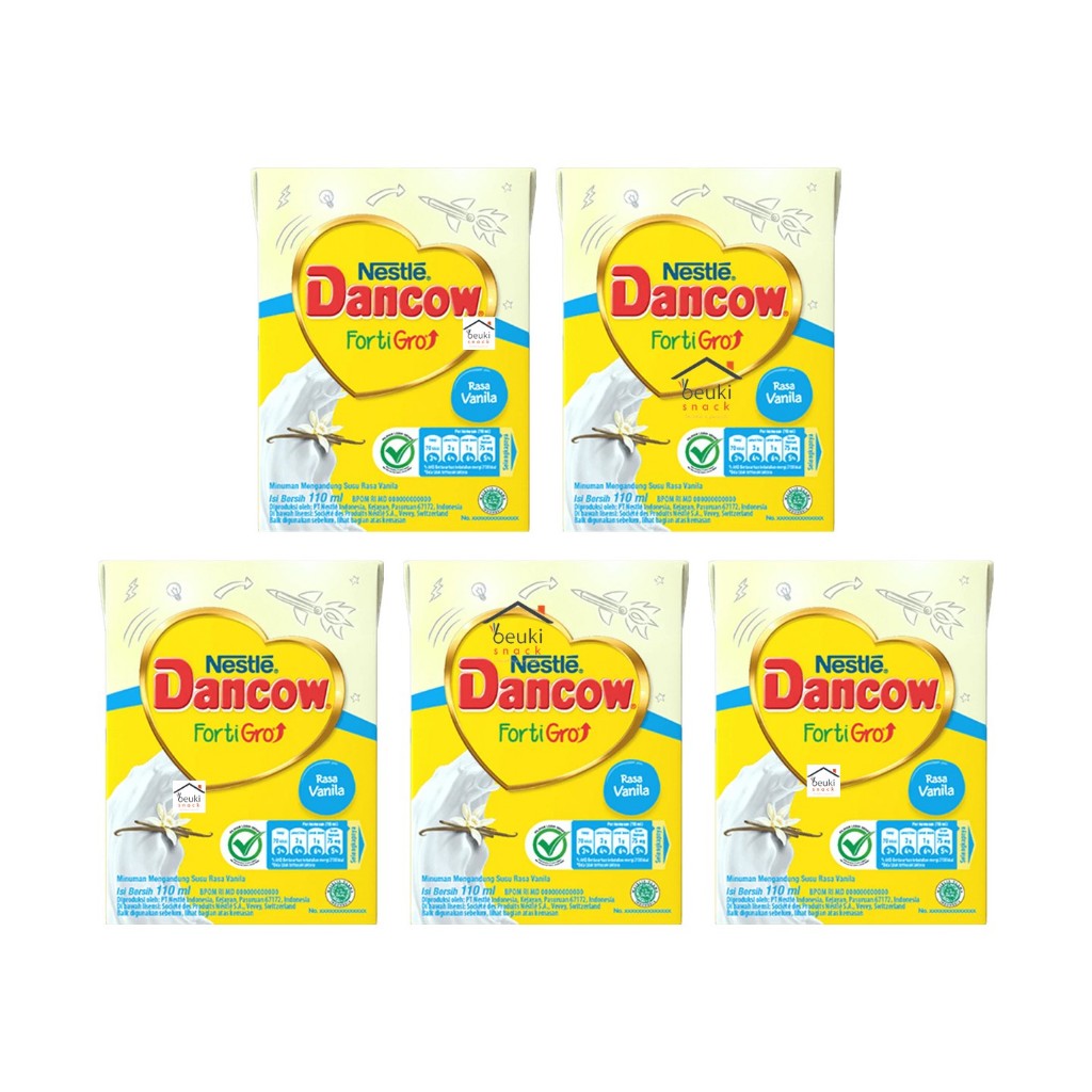

5PCS Dancow Vanilla Susu Cair FortiGro Kaya Kalsium