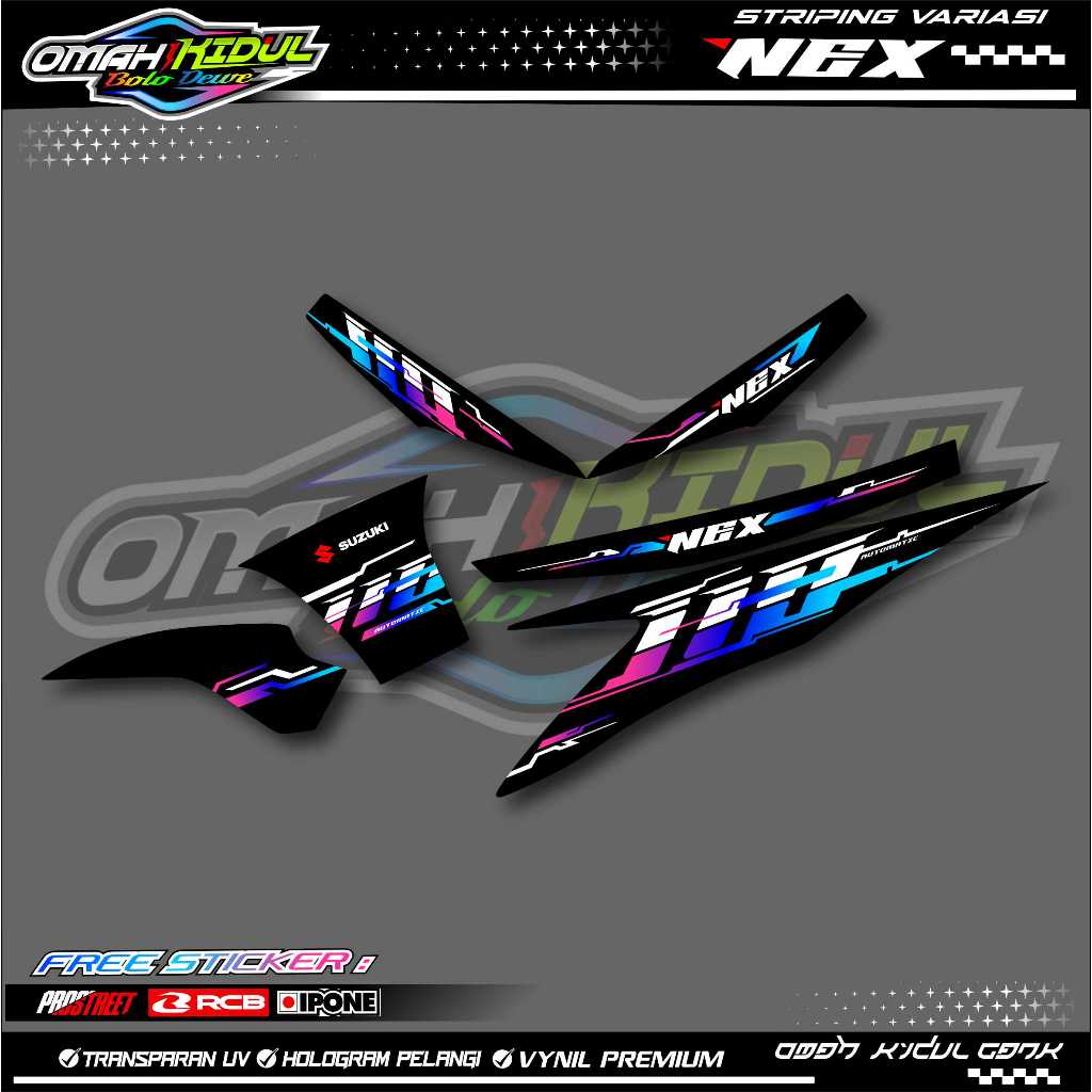 STRIPING VARIASI SUZUKI NEX 110 / STICKER LIST MOT0R SUZUKI NEX 110