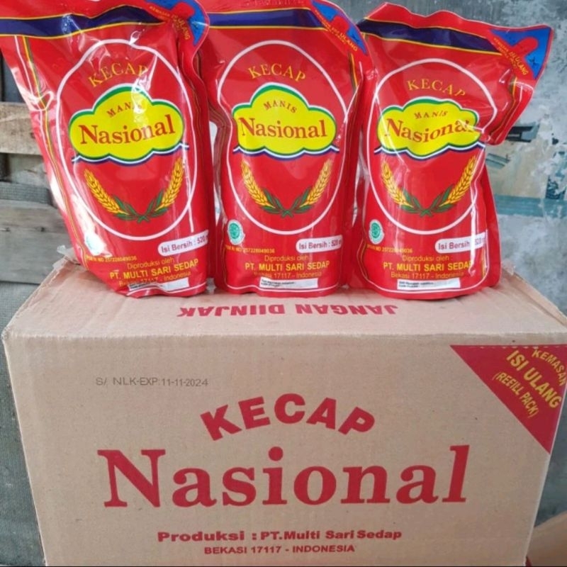 

Kecap Nasional Refill Manis 520ml 1 Dus / Karton isi 12