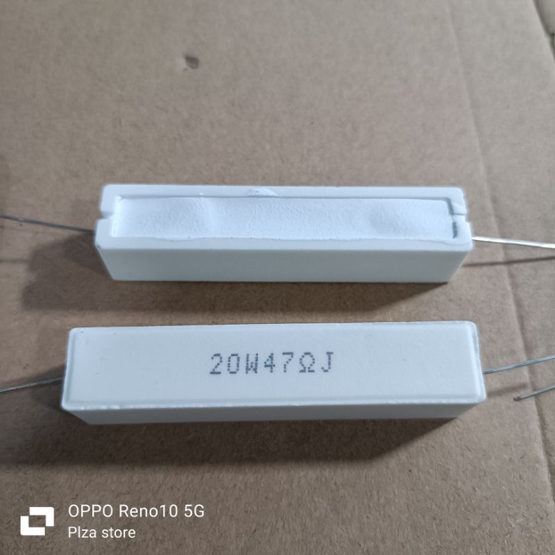 Resistor 20W 47ohm kapur kualitas bagus Resistor kapur 20Watt 47R 20Watt 47 ohm