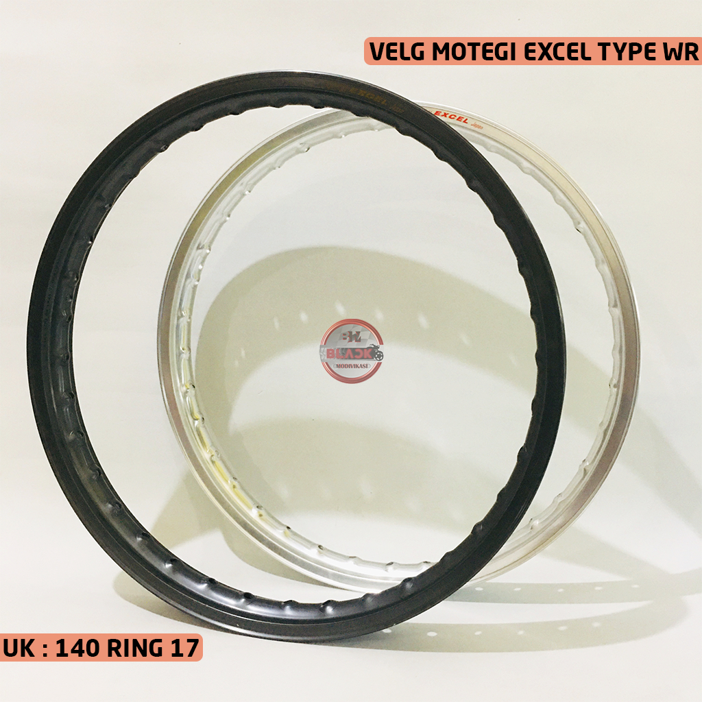 Velg MOTEGI EXCEL TYPE WR UK 140 RING 17 Hole Lubang 36 Warna Silver / Titanium (Harga Satuan)
