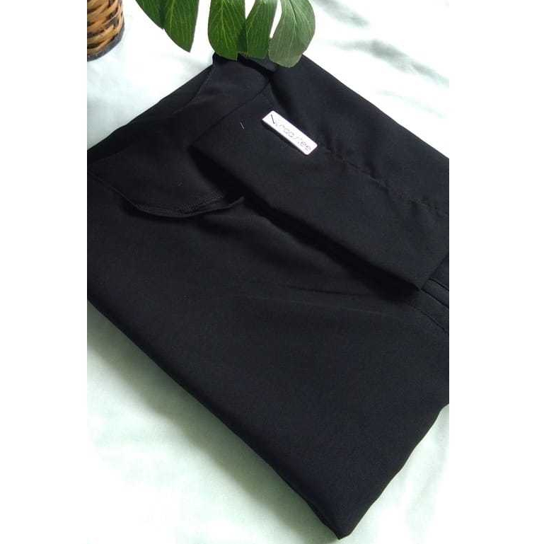 Gamis Abaya Outer | Abaya Outer by Suryalaya Busana - Hitam, S M L XL XXL