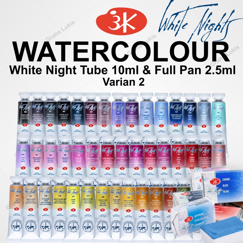 

Nevskaya Palitra White Night Watercolor Tube 10ml / Half Pan 2.5ml - Varian 2