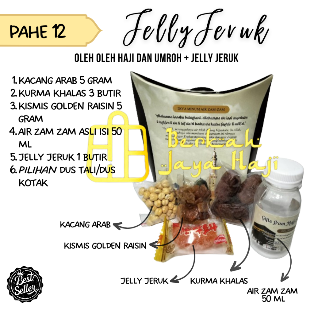 

PAKET Hampers super hemat ISI 100 PCS Oleh-oleh haji dan umroh Jelly Jeruk