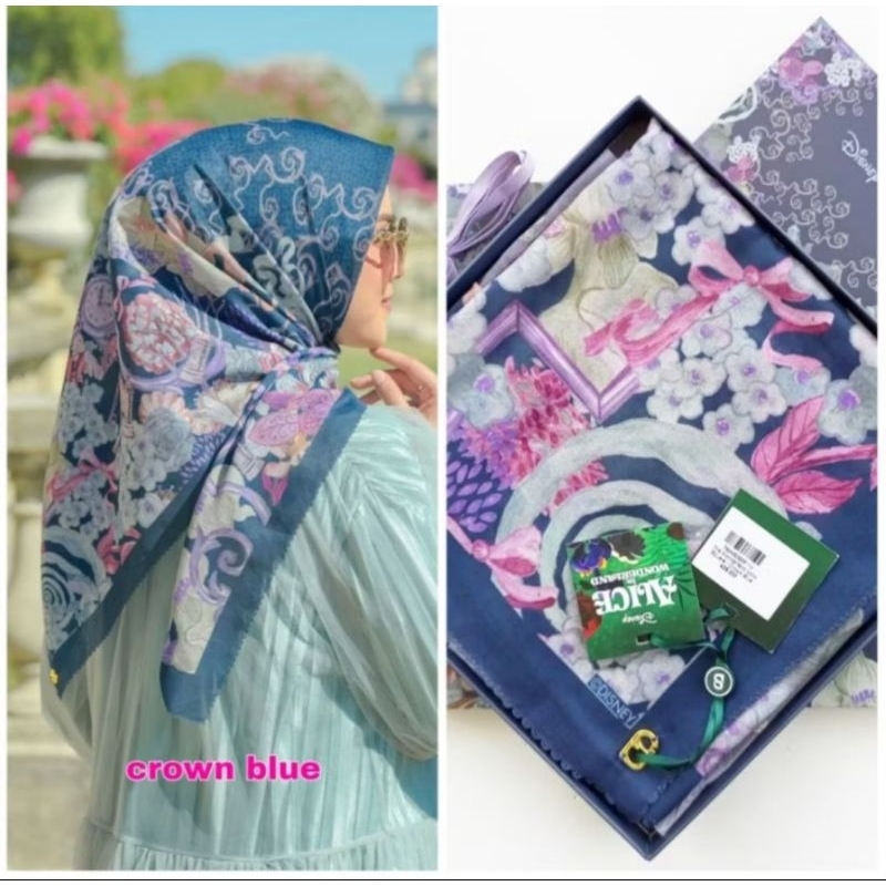 PL Button Scarves disney Alice wonderland scarf BS