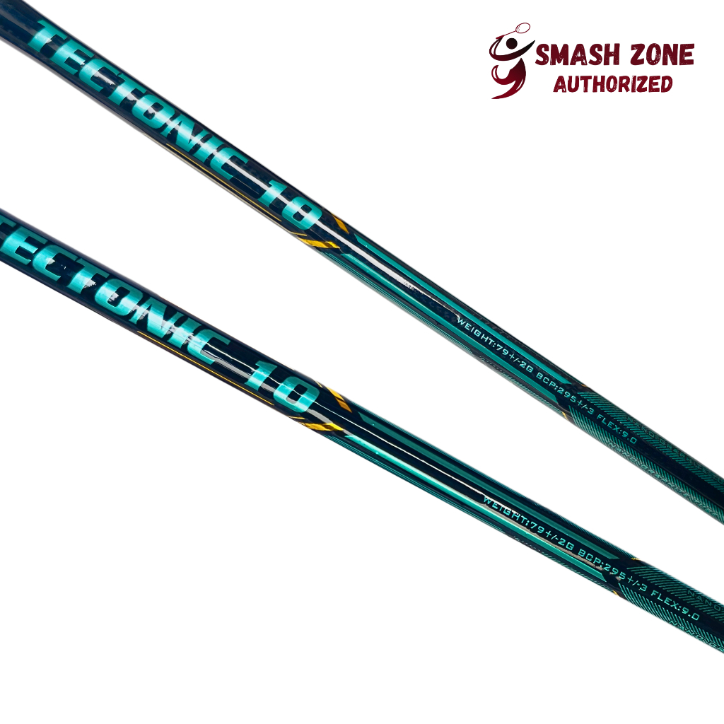 Raket Badminton Power Max Tectonic 10 Original 33 LBS 4U Ultra High Modulus Graphite Raket Bulu