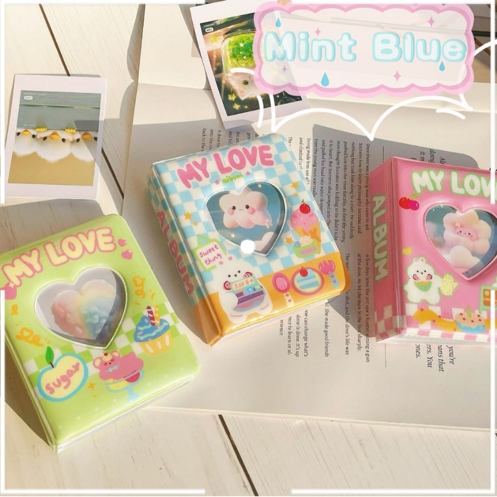 Kawaii Lovely Card Holder 36 Grids Pocket for 3Inch Mini Photo Album Portabel Buku Polaroid Foto Alb