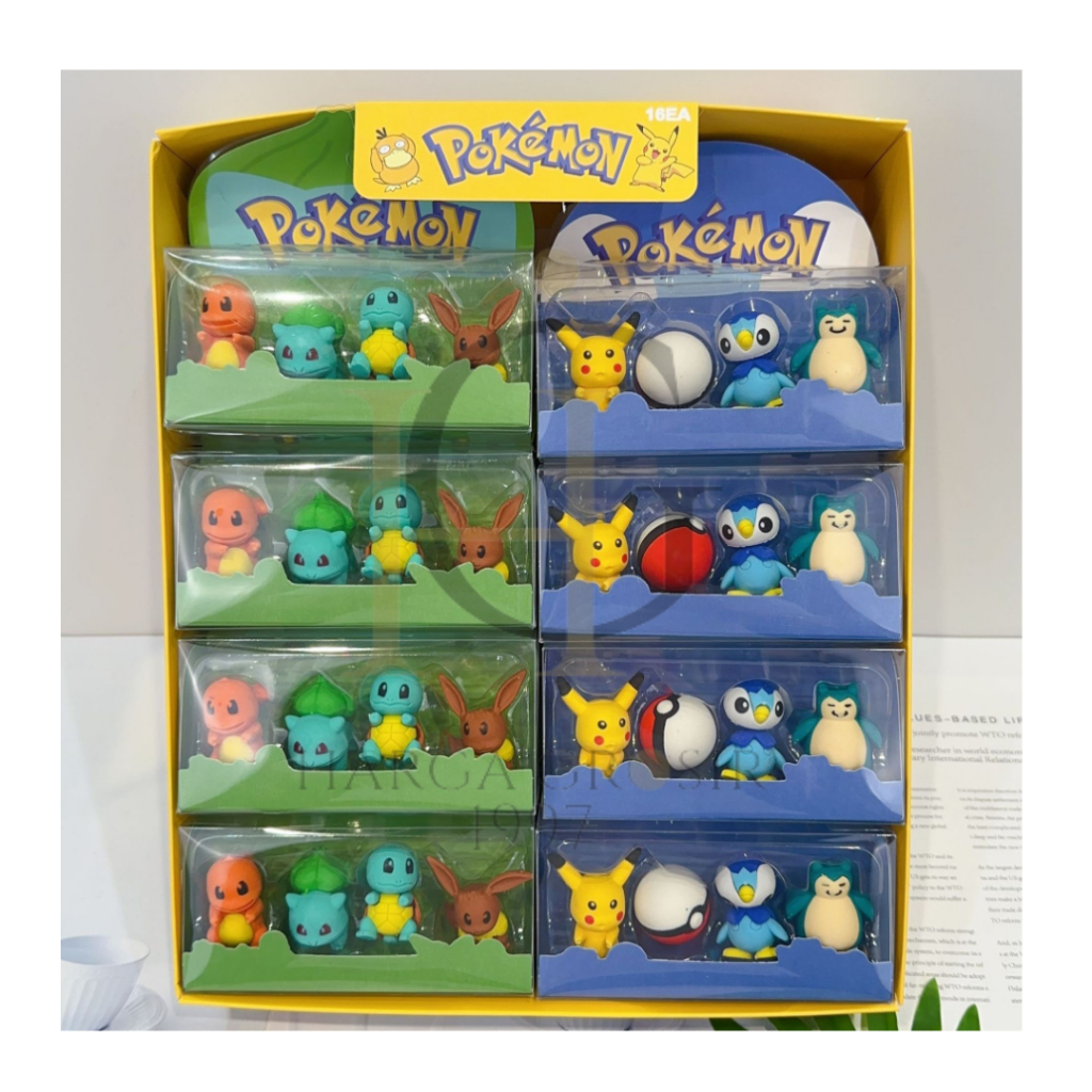 

Penghapus pokemon 1 set isi 4 pcs v2 biru hijau alat tulis sekolah miniatur termurah lucu bisa terjang cod