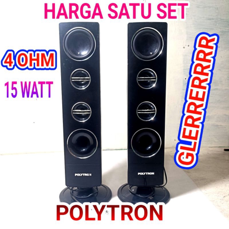 SPEAKER TOWER PASIF TV LED POLYTRON SUARA GLERRRR