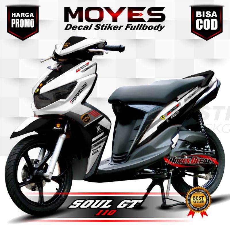 TERBARU DECAL Mio SOUL GT 110 Stiker Full Body // Variasi Ferrari