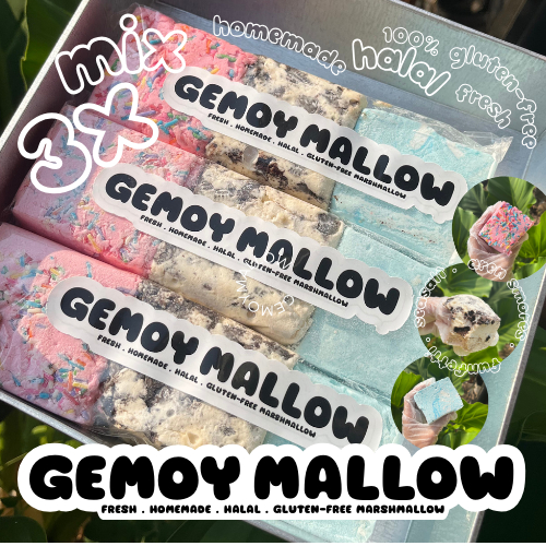 

3 Pack isi 9 Pcs GemoyMallow Mix Marshmallow Gemoy Halal