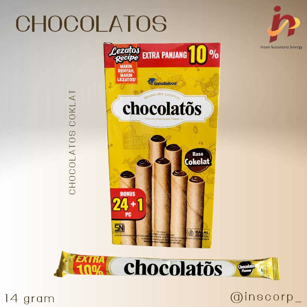 

Chocolatos with cream filling 14g/Pack/ 24 Pcs