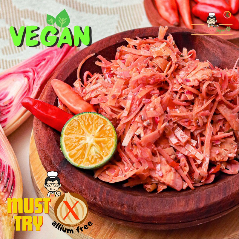 

Vinsdapourvegan - Sambal / Sambel Kecombrang Vegan Homemade Frozen Food Bahan Beku Net Allium Free Vegetarian Plant-Based Friendly 140gr