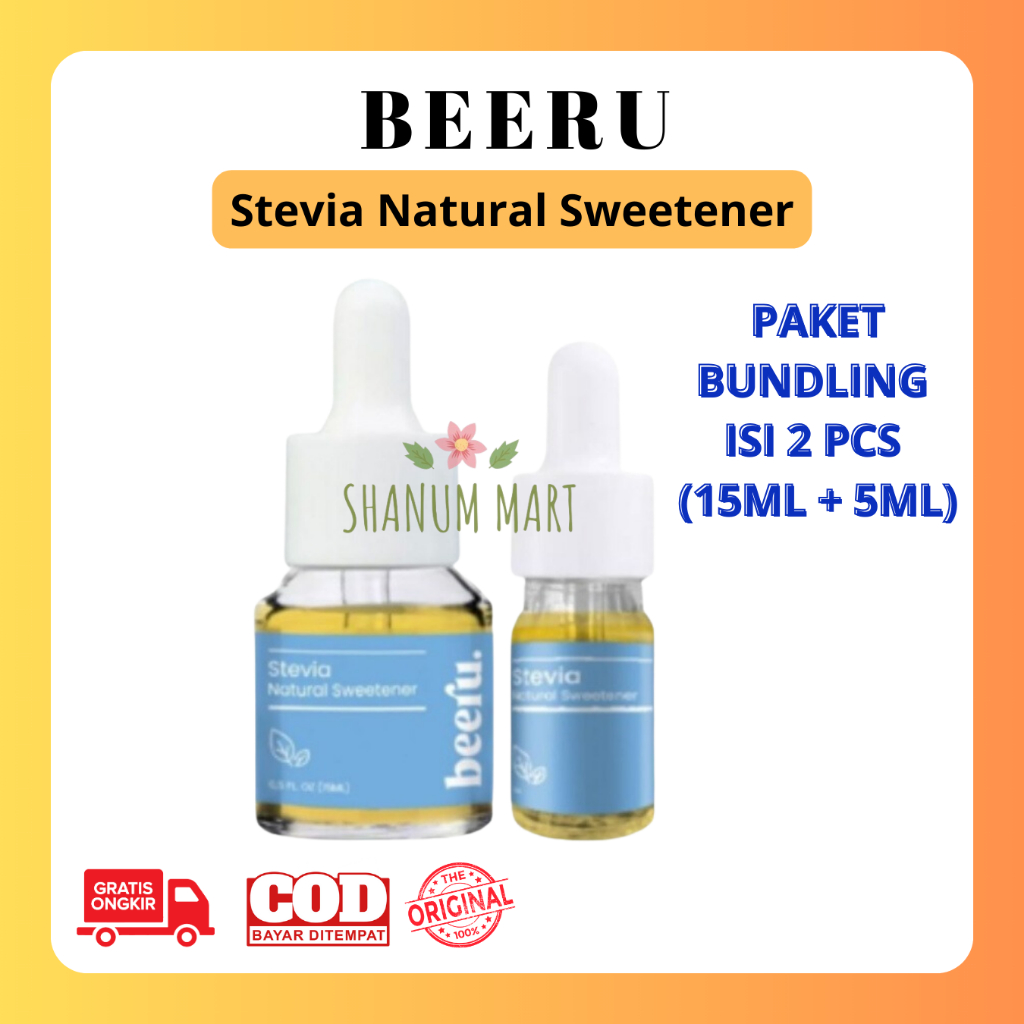 

Beeru Stevia Paket Bundling - Beeru Pemanis Alami Pengganti Gula 0 Kalori 5ml & 15ml