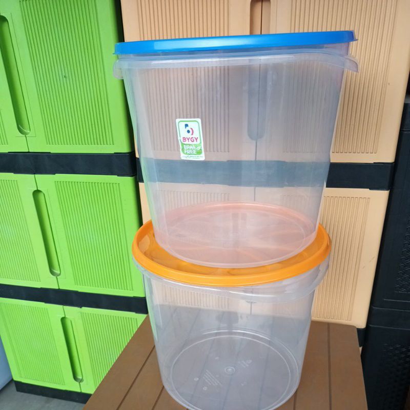 2pcs Toples kerupuk plastik besar/seal ware 16 liter