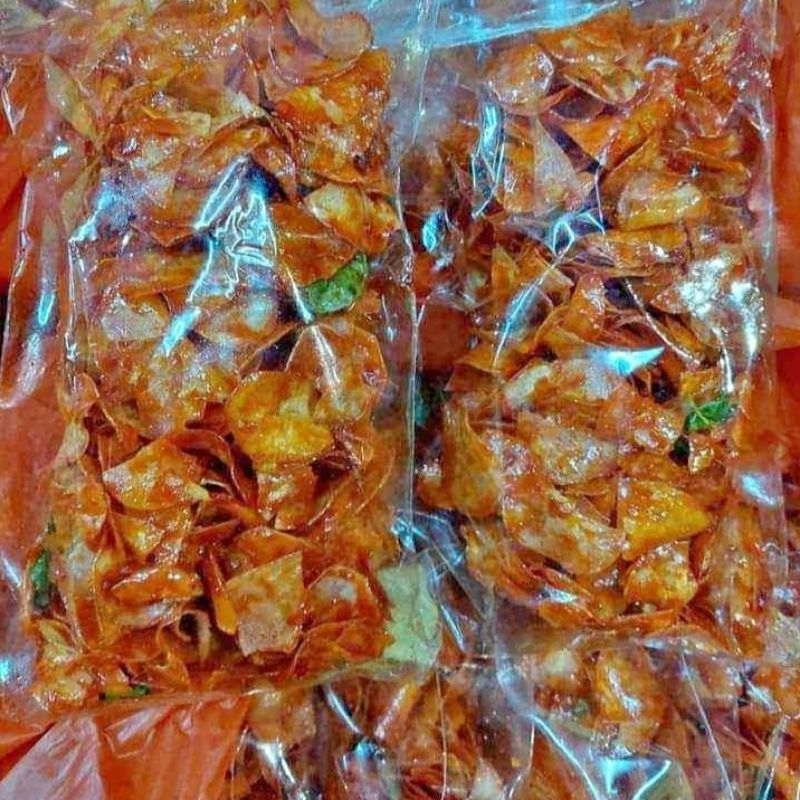 

KERIPIK SINGKONG PEDAS DAUN JERUK siPeDe 1KG KERIPIK SANJAY BALADO RUJAK PEDAS MANIS VIRAL