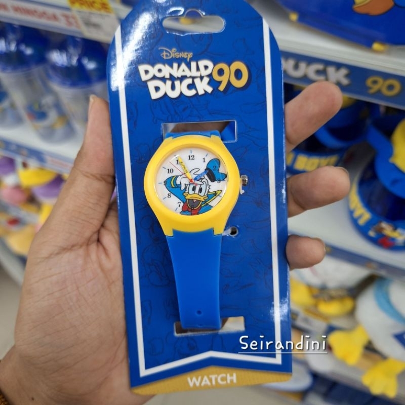 Jam Tangan Analog Disney Donald Duck Anak Remaja Karakter Donal Bebek Biru Kuning Kado Hadiah Unik M