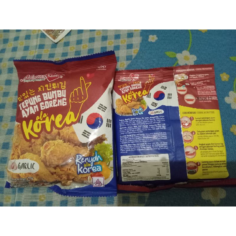 

tepung bumbu ayam goreng ala korea garlic berat 170gram