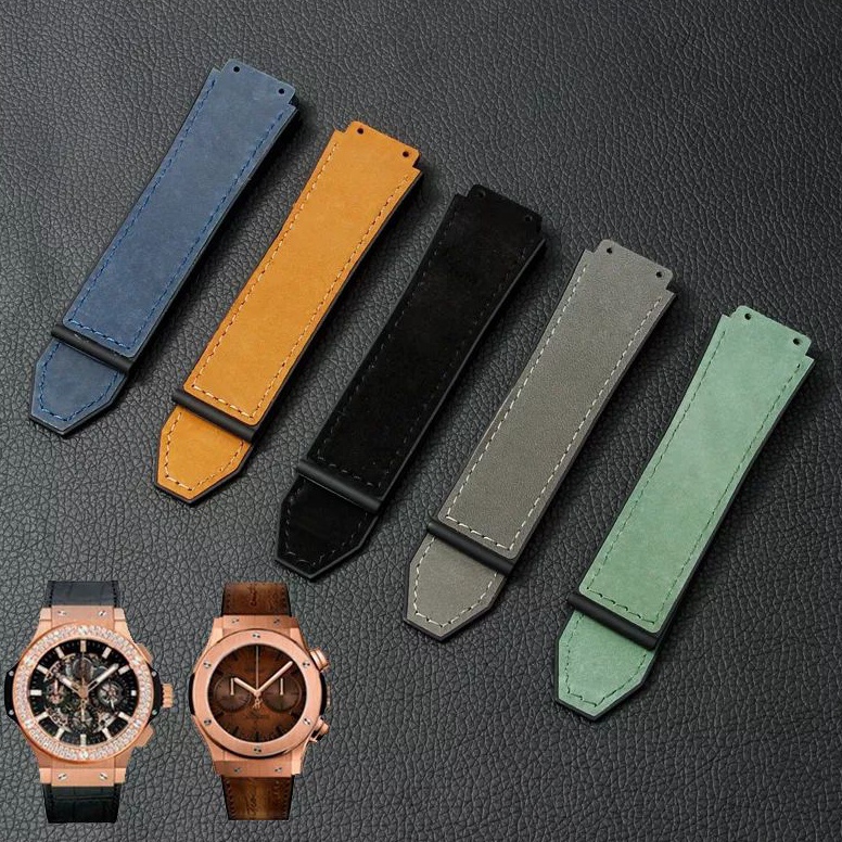 Termurah Strap Tali Jam Hublot Kulit Polos TaliStrap Jam Tangan Hublot Geneva Bludru Tali Jam Tangan