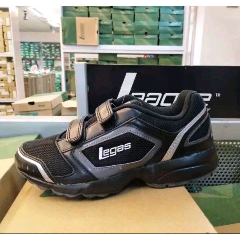 Sepatu League Legas anak Hitam Rapid Bts Jr sekolah original murah promo