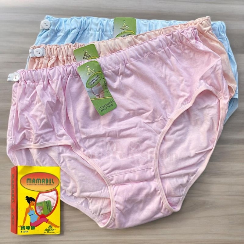 1Box-CD wanita MAMABEL kuning | Celana dalam ibu hamil Mamabel H 514| CD agree hamil katun polos JUM