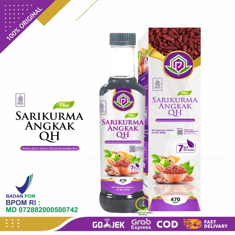 

Madu Sari Kurma Angkak Propolis Qusthul Hindi 7in1 470g Membantu Menaikan HB & Trombosit