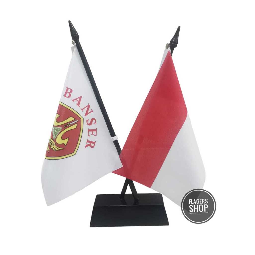 

Bendera Meja Indonesia - Banser + Tiang Silang