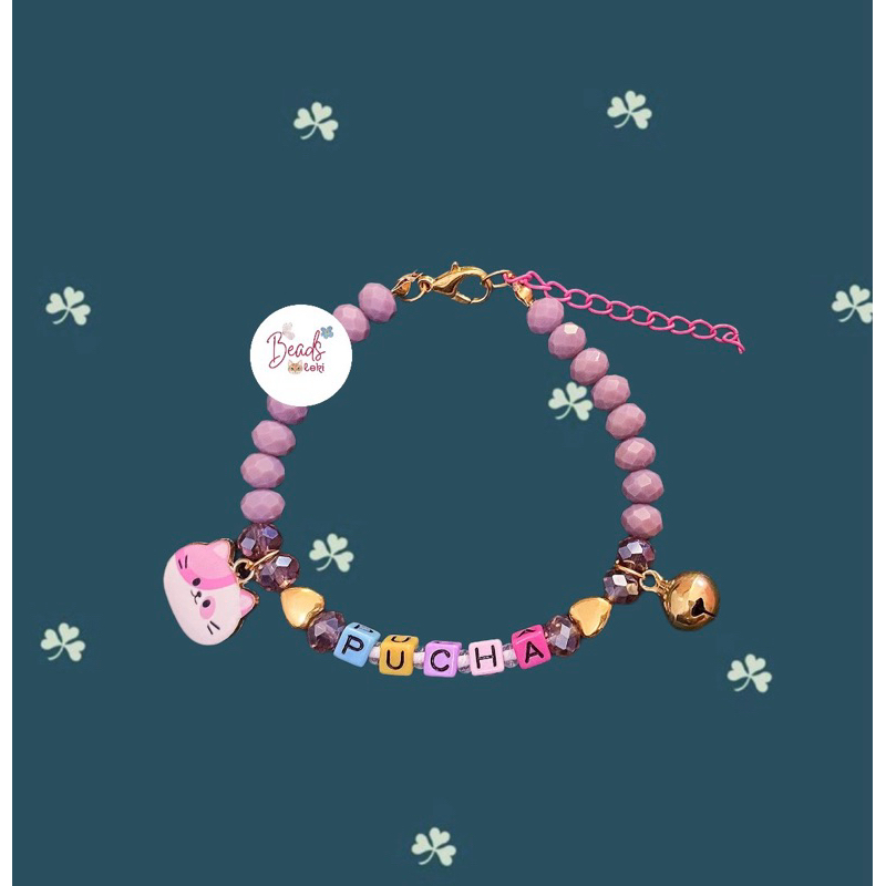 kalung kucing/ kalung kucing manik custom nama/ kalung kucing lucu