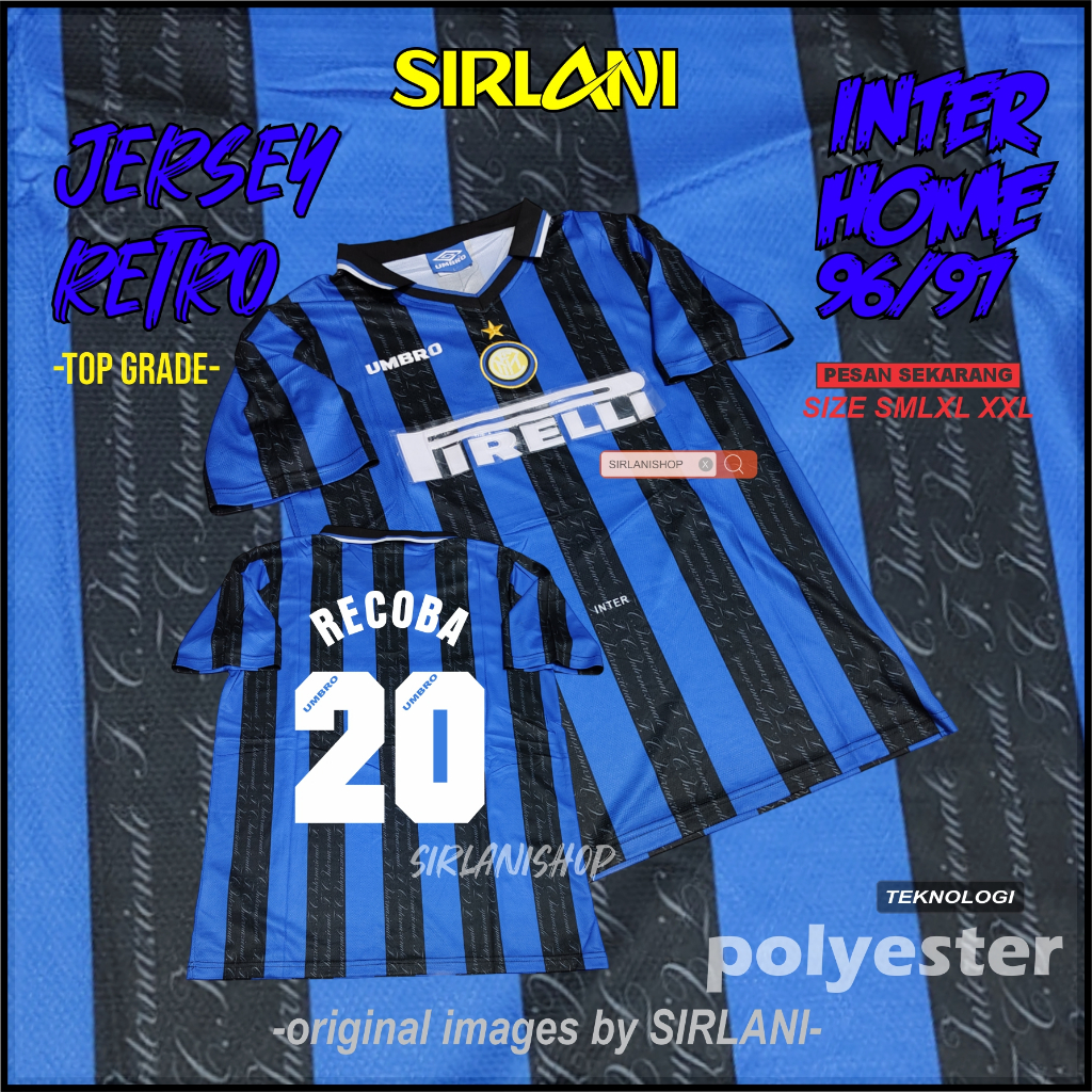 JERSEY RETRO INTER HOME 1996 1997 VINTAGE INTER MILAN