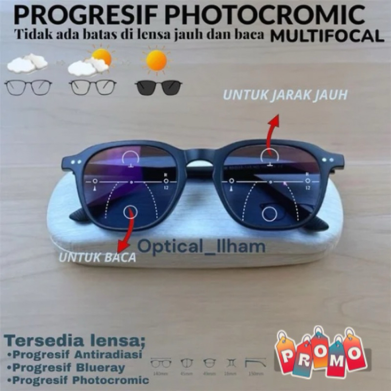 KACAMATA PROGRESIF BLUEYCROMIC / KACAMATA PROGRESIF PHOTOCROMIC / KACAMATA PROGRESIF BLUERAY / KACAM