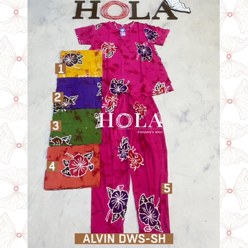 KODE H25R Setelan Cp Alvin Dewasa tangan Pendek Setelan Batik Homie oneset setcel rumah adem