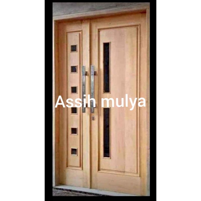 kusen dan pintu kupu2 dari bahan kayu Meranti Bayur oven