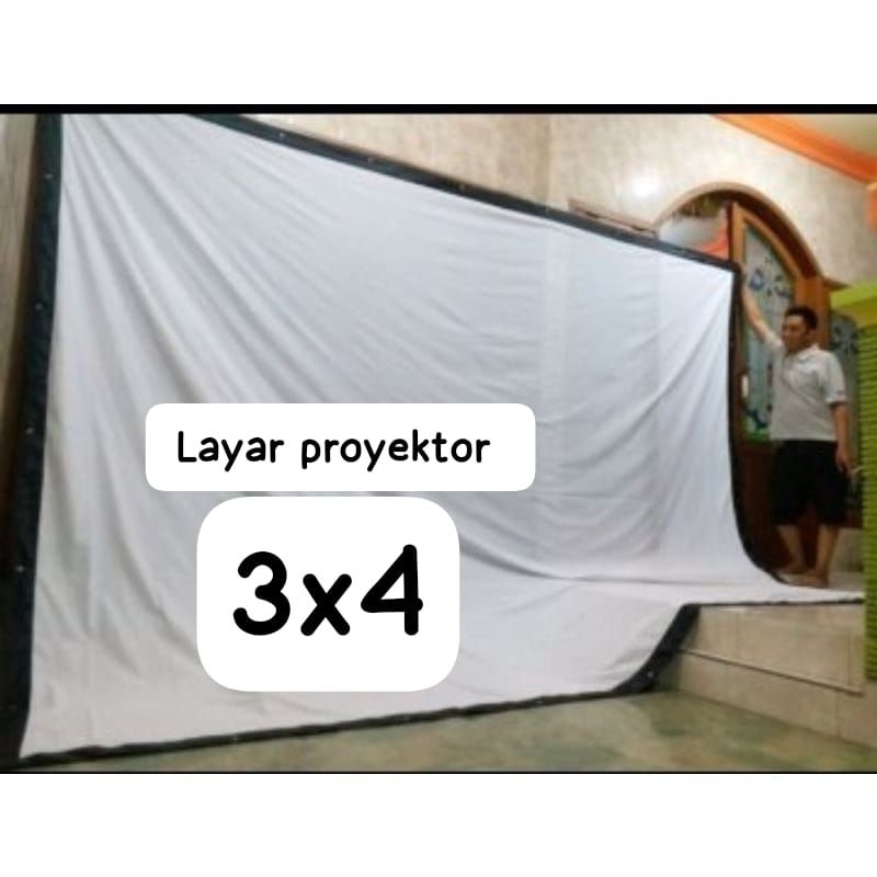Layar proyektor 3x4 meter