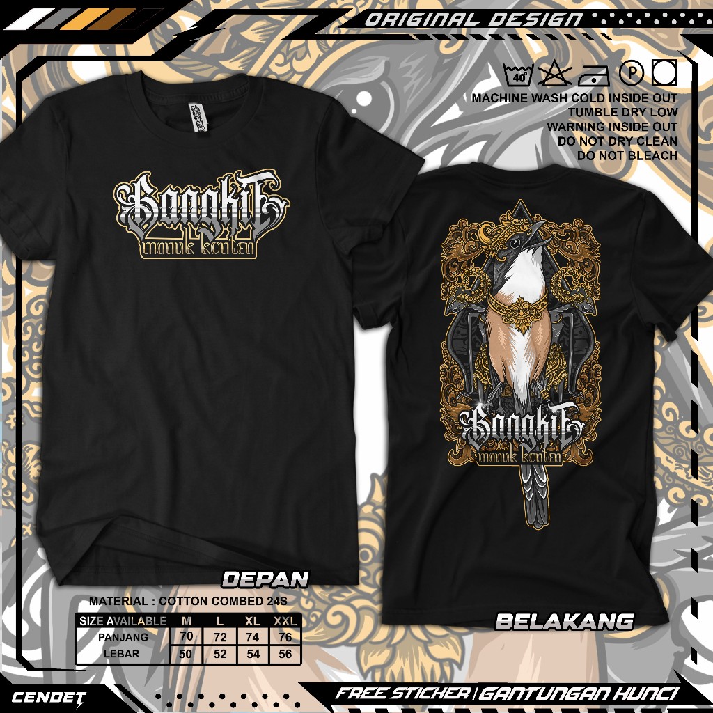 Kaos Cendet Baju burung Konten Murai batu kacer cucak ijo