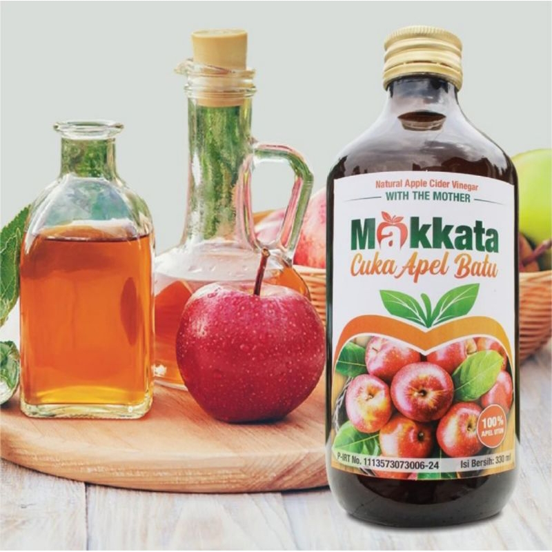 

MAKKATA Cuka Apel Cider Vinegar 330 ml / Cuka apel asli original untuk obat Cuka apel vinegar
