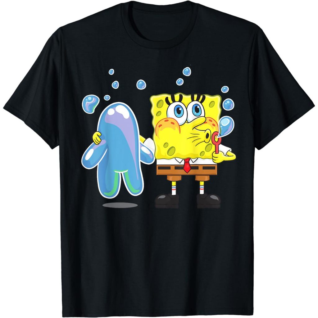 Kaos Anak SpongeBob SquarePants - SpongeBob Bubble Technique T-Shirt Fashion Baju Atasan Anak Laki L