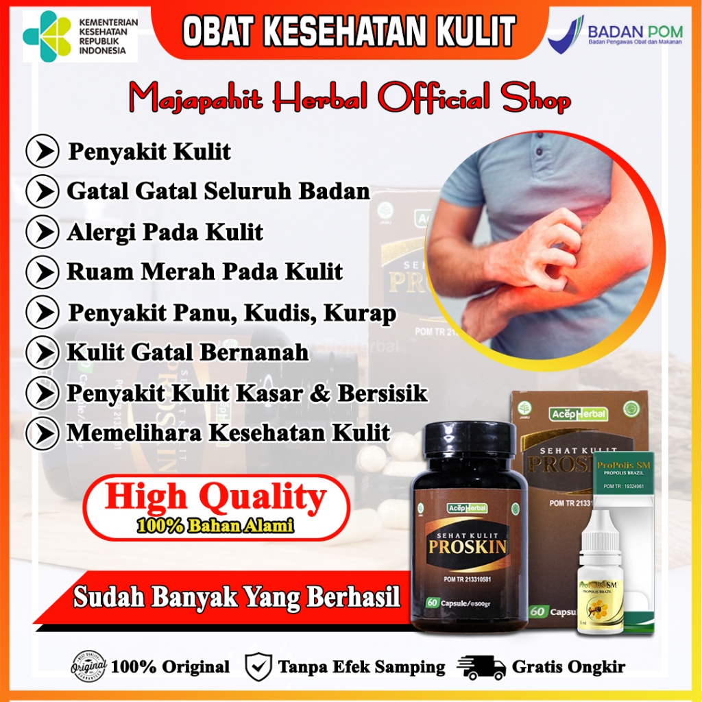 Obat Gatal Kurap Penghilang Panu Herpes Gatel Gatel Exim Kutil Kelamin Proskin &dan Propolis SM BPOM
