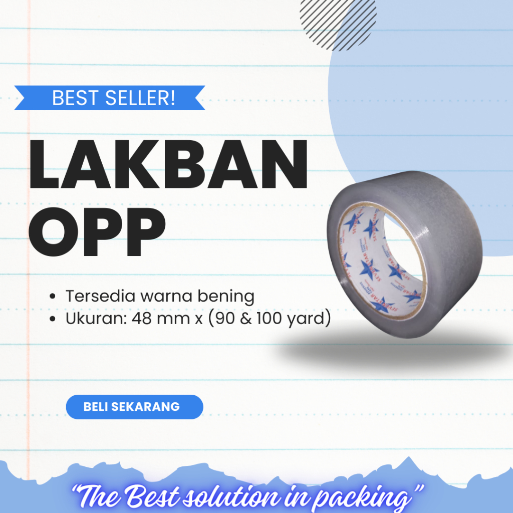 

Lakban OPP Tape/Lakban Bening 90 Yard