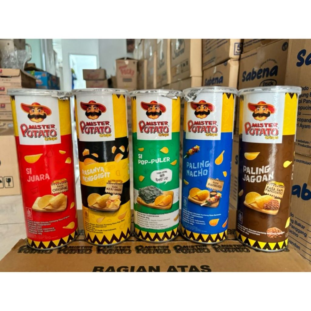 

Mister Potato Chips 80gr - Mister Potato Chips Kemasan 80gr