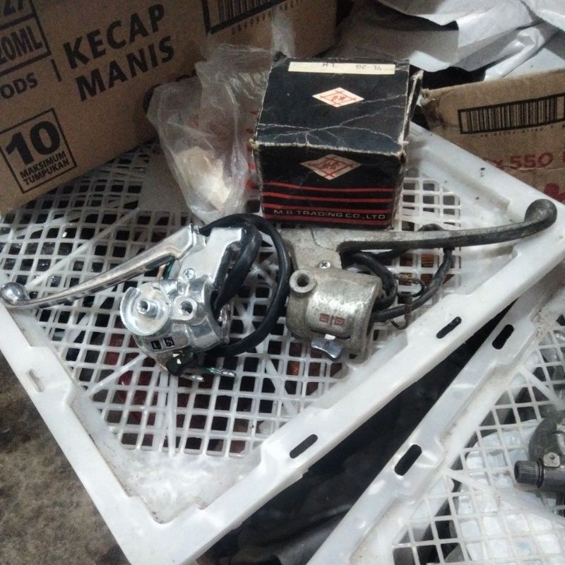 holder set assy saklar set handel set holder kanan kiri yamaha yl2 l2g yb100 yasi