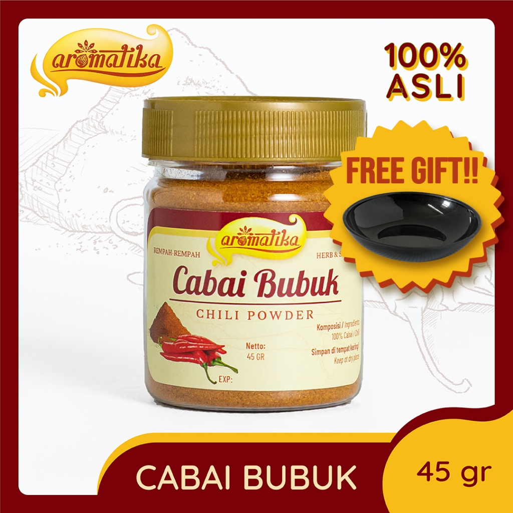 

[Gratis Tempat Sambal] Cabai Bubuk Aromatika (100% asli): Bubuk Cabe Pedas dan Nikmat cocok untuk Masakan selera Indonesia