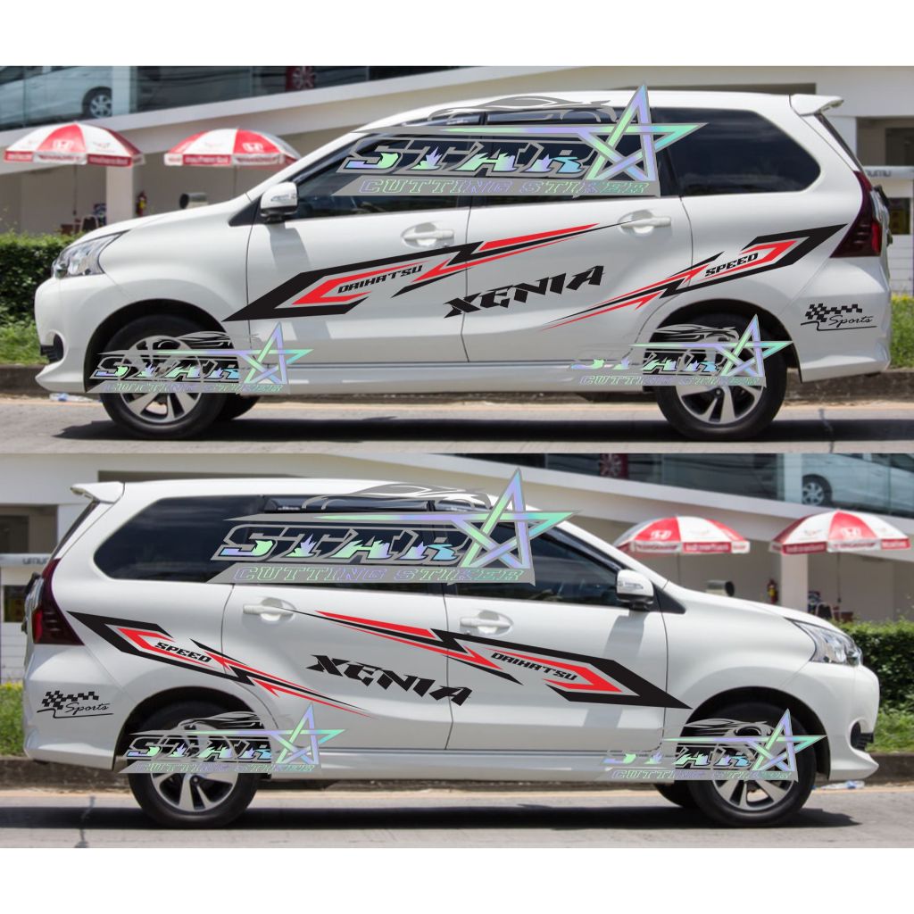 Stiker Cutting Mobil Xenia Stiker Variasi Bodi Samping Mobil Daihatsu Xenia