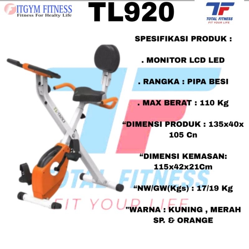 Sepeda Statis X Bike TL920 | TL920 magnetic  bike