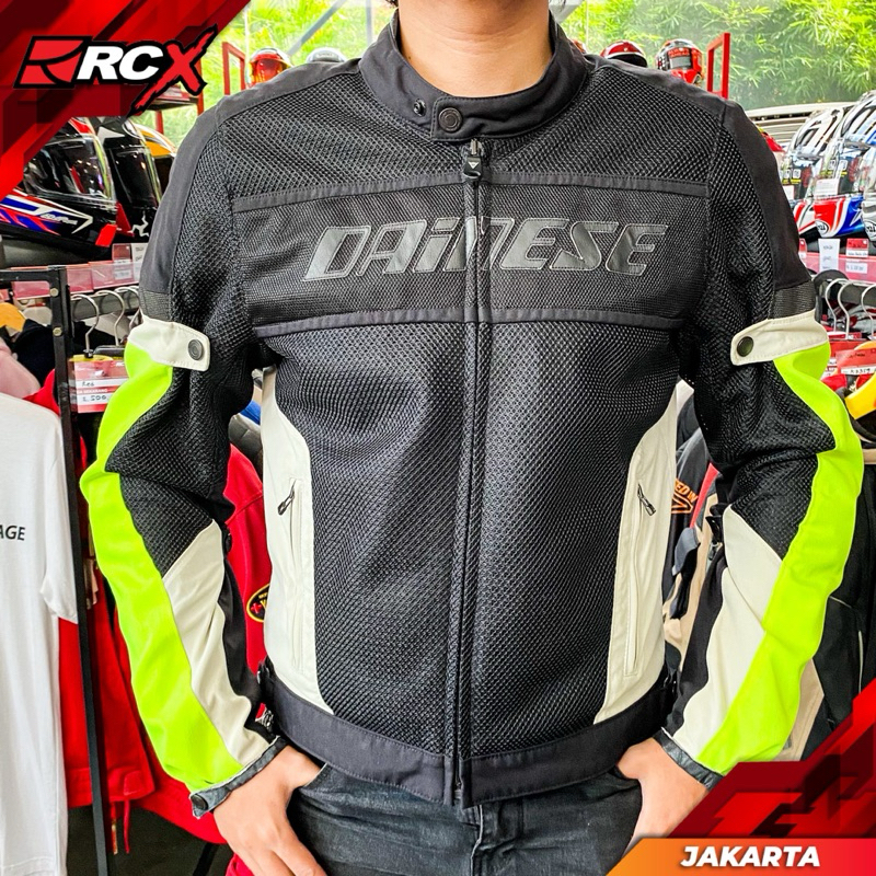 Jacket Second Scnd 2nd Dainese Air Fram Tex Black White Yellow Fluo Size 50