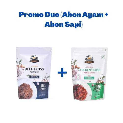 

☘️Bebikita☘️Promo Bunddling ..!!!! Paket Abon Grandville Abon SAPI + Abon AYAM Crunchy