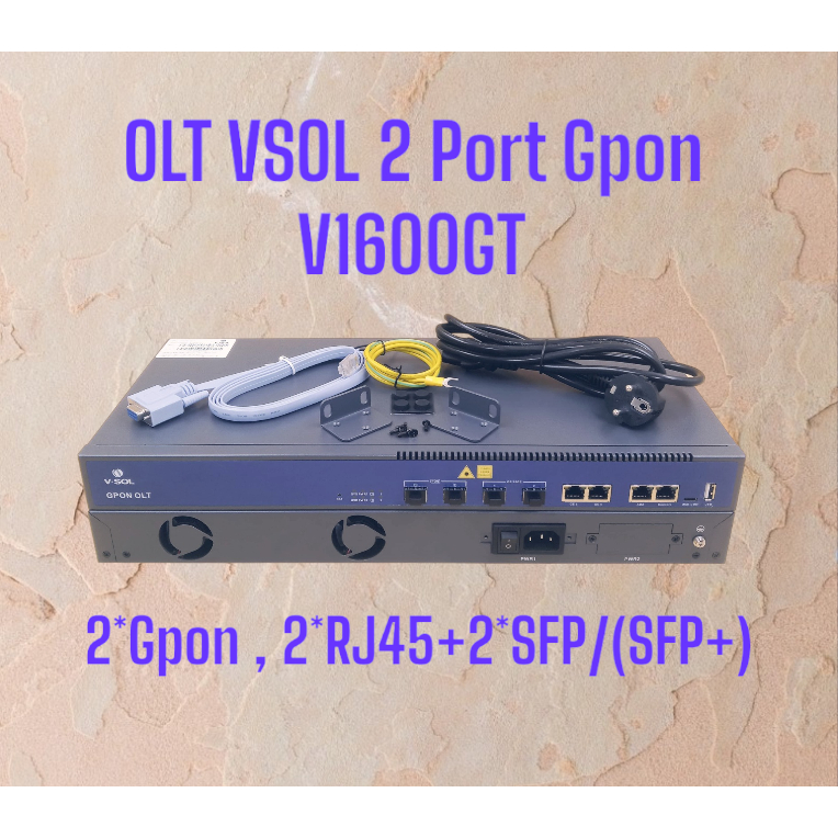OLT GPON 2 Port VSOL V1600GT + SFP Jolink 2 PCS C+++ 8db (Garansi 1 Tahun)