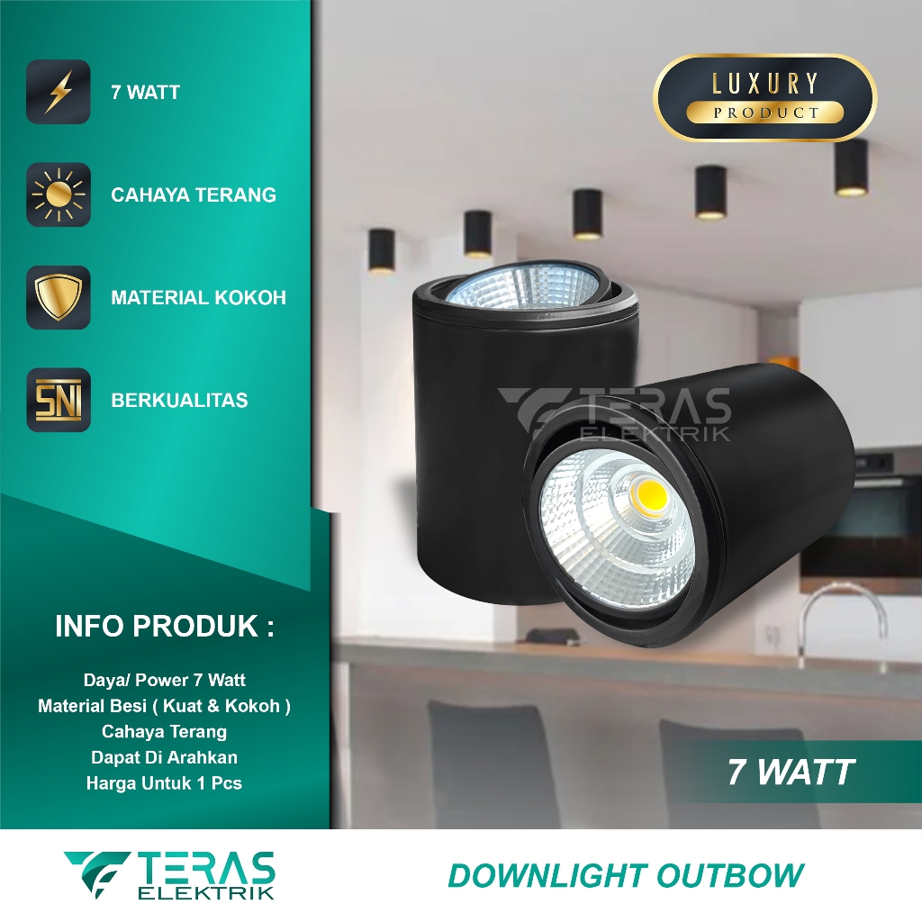 Lampu Downlight Outbow Spotlight 7 Watt Lampu Plafon Outbow Minimalis