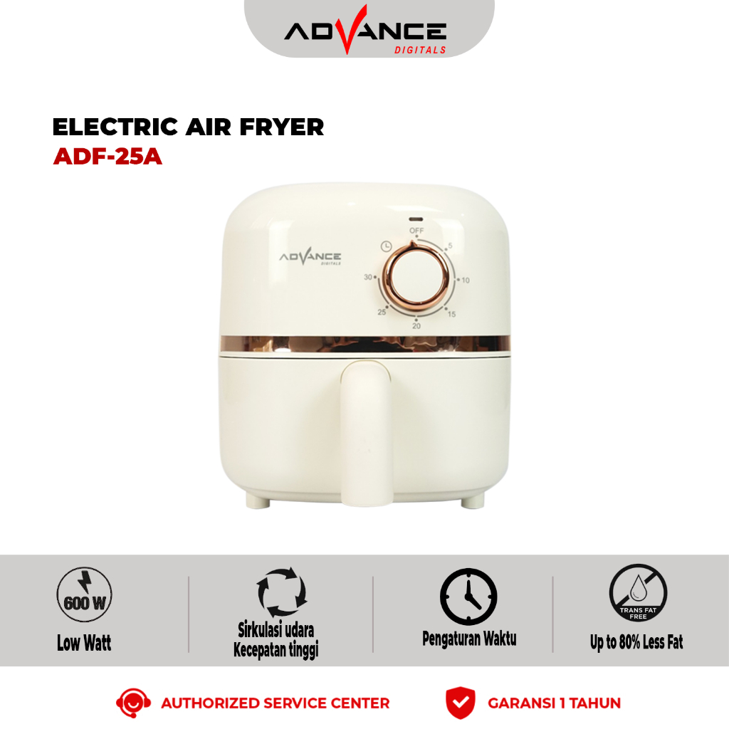 Advance Air Fryer Electric ADF-24A / ADF24A Mesin Penggoreng Tanpa Minyak